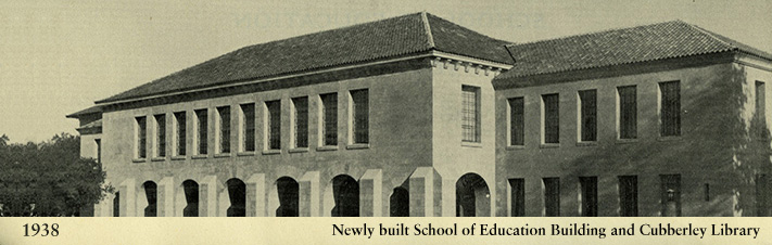 Photo of Cubberley Education Building from 1938