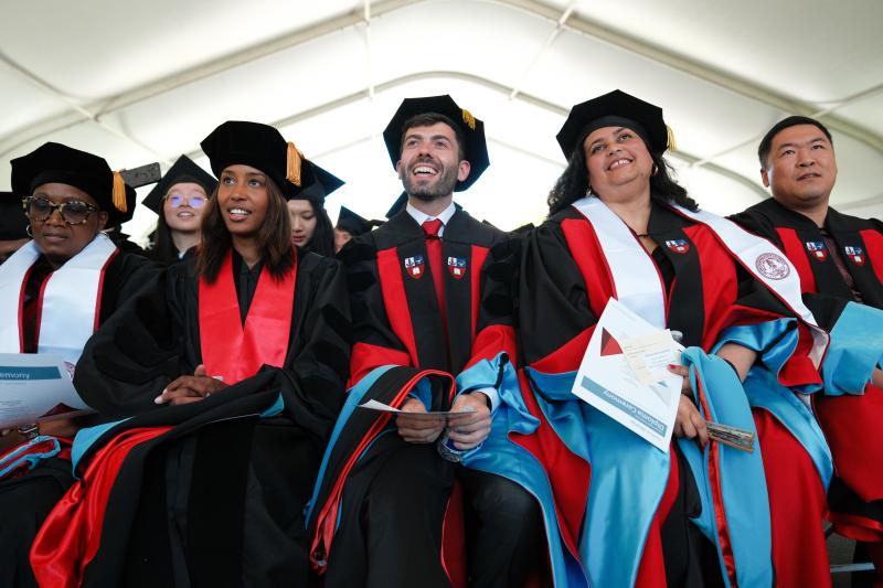 Students look on during the 2023 commencement ceremony. (Photo: Ryan Zhang)