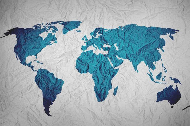 Illustration of a map of the world