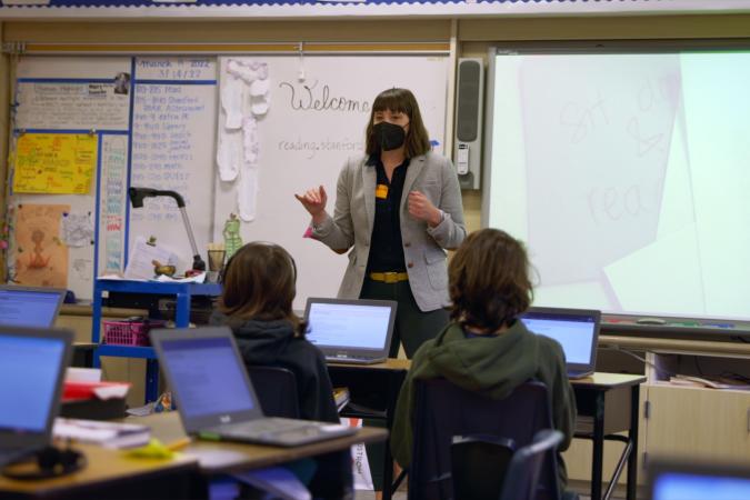 Photo of classroom using the ROAR