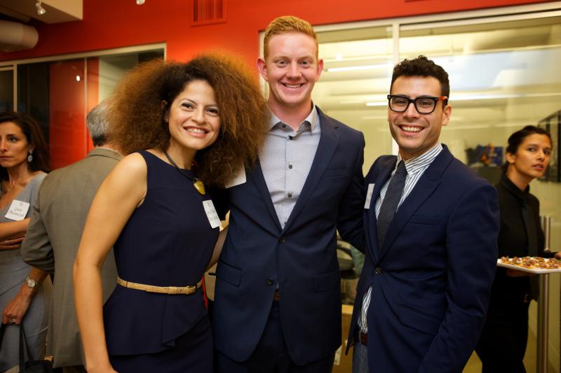 Three alumni at a GSE event.