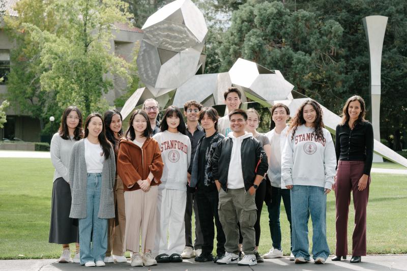 The newest cohort of Education Data Science master’s students, with program director Sanne Smith (far right) (Photo: Ryan Zhang)