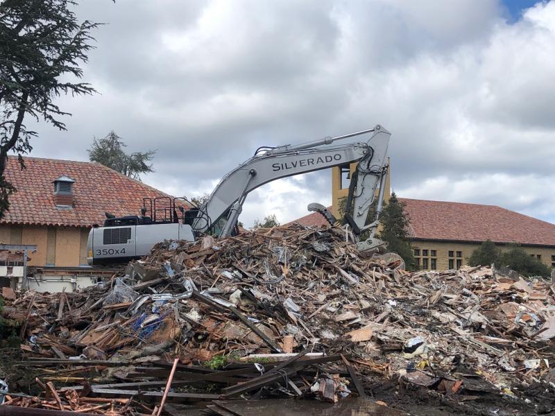 Demolition debris was sorted for recycling. (Photo courtesy McCarthy Construction)