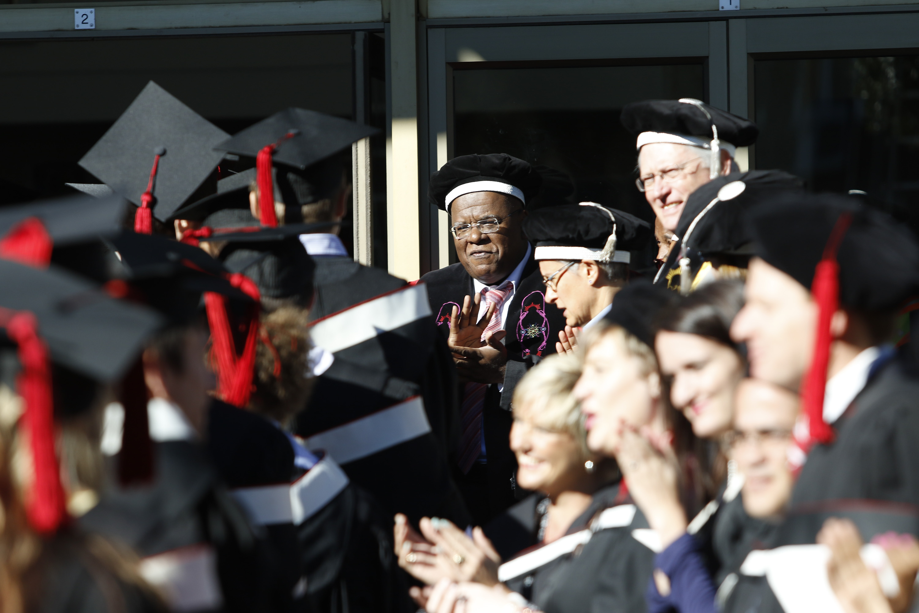 Jonathan Jansen presides over the 2015 commencement ceremony at University of the Free State.
