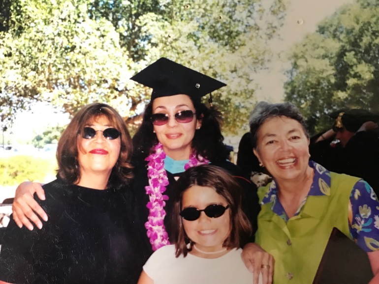 Haydee Rodriguez and her family at graduation.