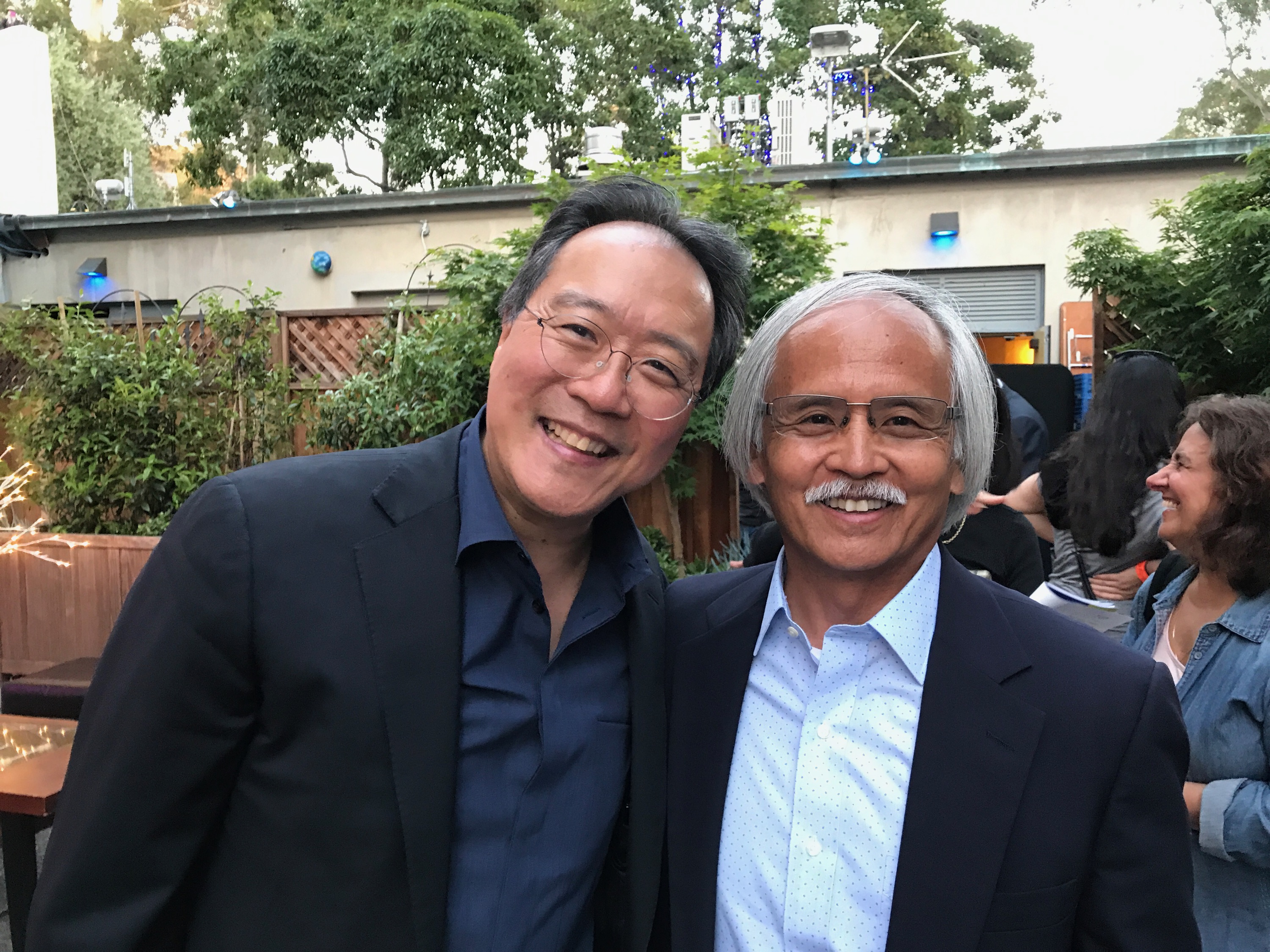 Gary Mukai standing to the right of Yo-Yo MA.