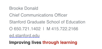 Example email signature