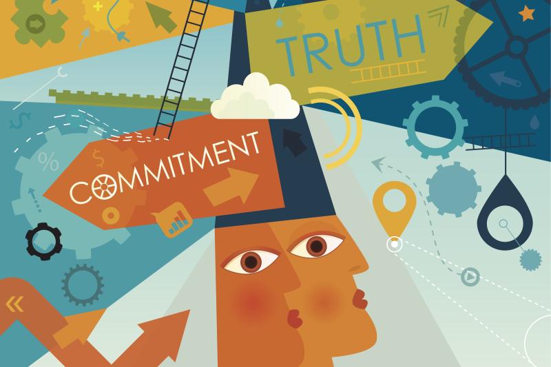 Image of a person grappling with an ethical dilemma