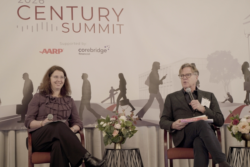 Stanford Accelerator for Learning Executive Director Isabelle Hau in conversation with Professor Mitchell Stevens at the 2026 Century Summit at Stanford Graduate School of Education