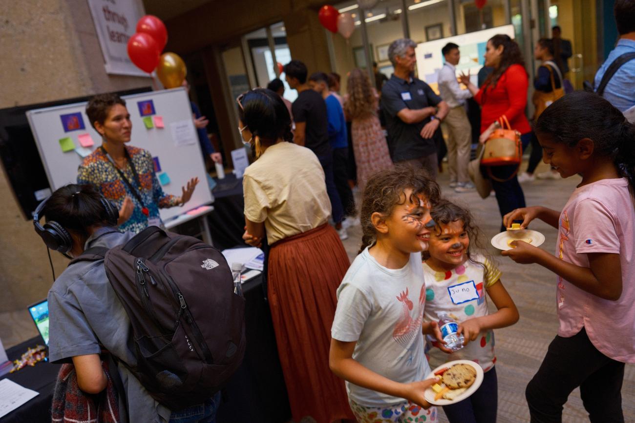 LDT student Marielle Burt presents Our Futures Forum, which guides students to investigate local climate issues. (Photo: Ryan Zhang)