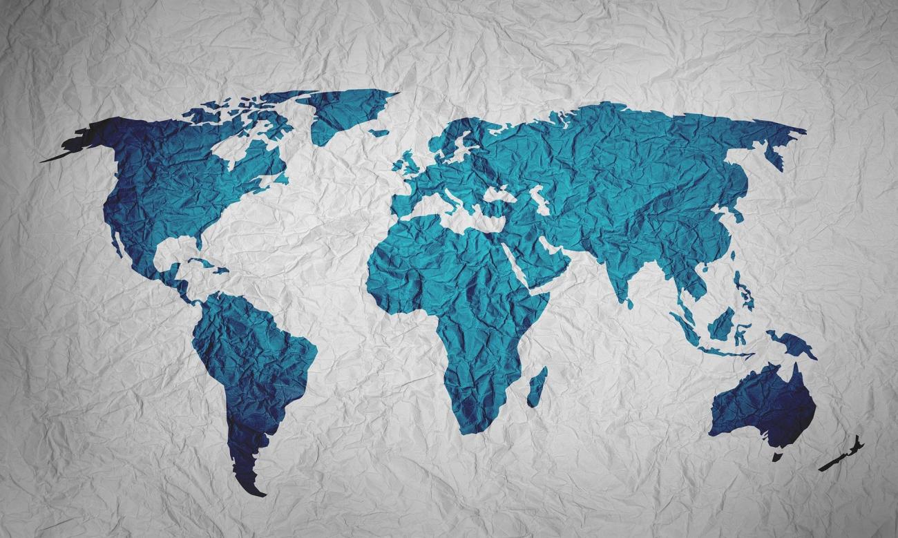 Illustration of a map of the world
