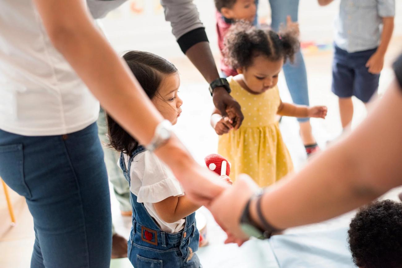 Photo of young children in a playgroup