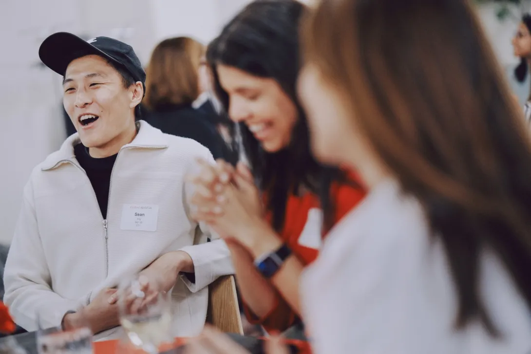 Student laughing during Career Pathways event